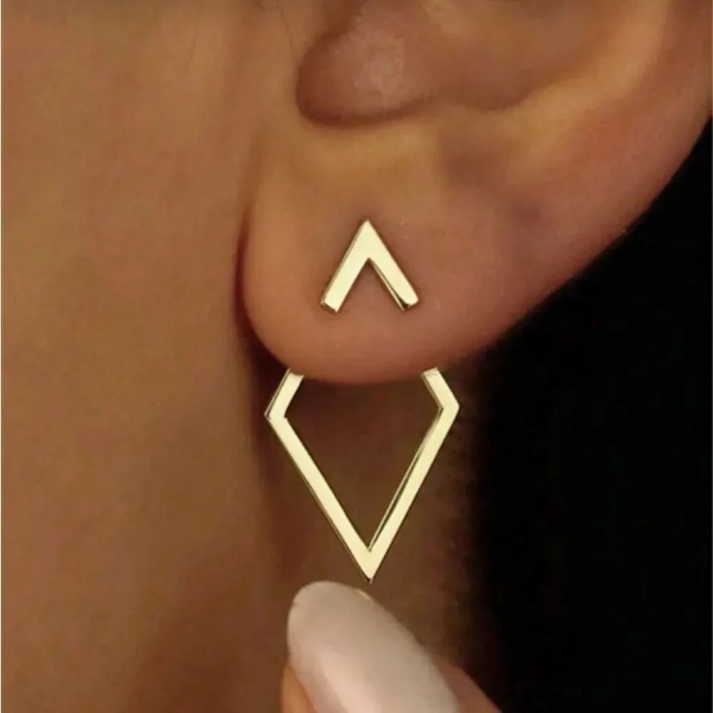 Geometric Gold Earrings R75
